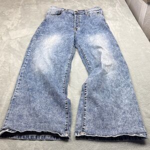 Sneak Peek Wide Leg High Waisted Denim Jeans 11